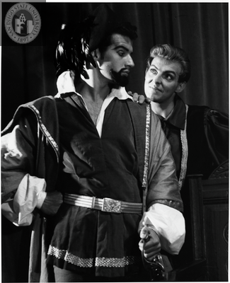 Charles Vernon with another actor in Volpone, 1956