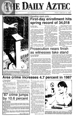 The Daily Aztec: Friday 02/05/1988