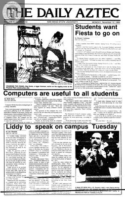 The Daily Aztec: Monday 11/12/1984