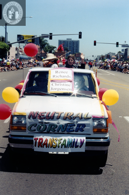 Neutral Corner Trans Family float at Pride parade, 1999