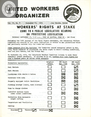 United Workers Organizer, 1975
