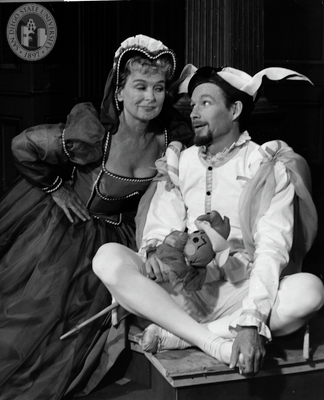Joanna Roos and Clayton Corzatte in Twelfth Night, 1961