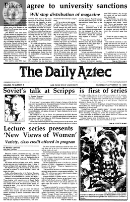 The Daily Aztec: Wednesday 09/10/1986