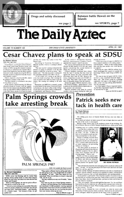The Daily Aztec: Friday 04/24/1987
