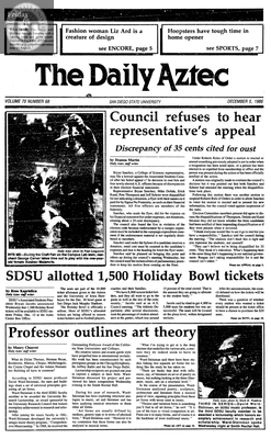 The Daily Aztec: Friday 12/05/1986