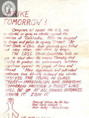 Strike tomorrow! 1970