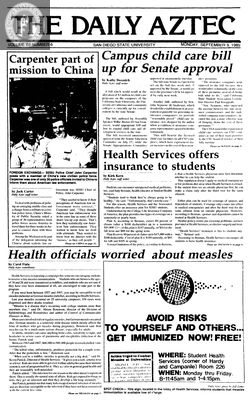 The Daily Aztec: Monday 09/09/1985