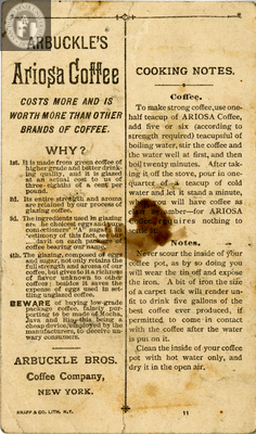 Arbuckle's Ariosa Coffee