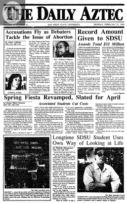 The Daily Aztec: Monday 02/27/1989