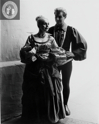 Charles Vernon and actress in Volpone, 1956