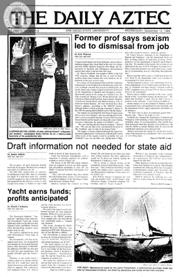 The Daily Aztec: Wednesday 09/12/1984