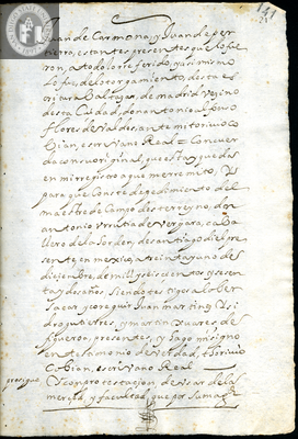 Urrutia de Vergara Papers, page 141, folder 9, volume 1, 1664