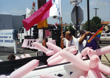 North County Gay & Lesbian Association float in staging area