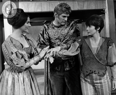 Dixie Marquis, George Backman, and Katherine Henryk in Twelfth Night, 1967