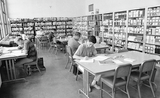 Students studying, San Diego State College library
