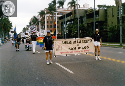 Lesbian and Gay Archives of San Diego parade contingent