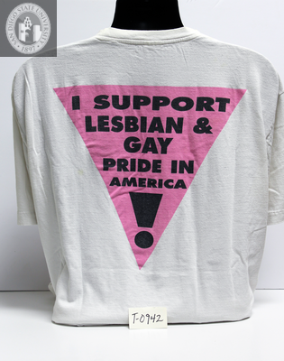 "I support Lesbian & Gay Pride in America!" 1993