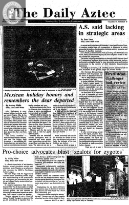 The Daily Aztec: Friday 10/26/1990