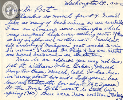 Letter from Alton H. Putnam, 1942
