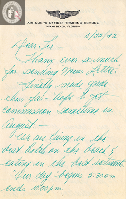 Letter from Garry W. Meeker, 1942
