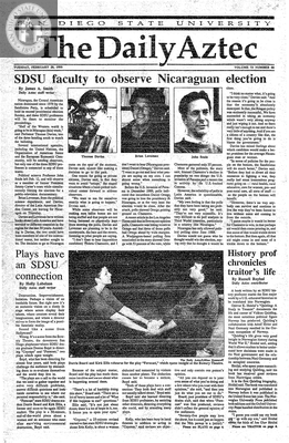 The Daily Aztec: Tuesday 02/20/1990