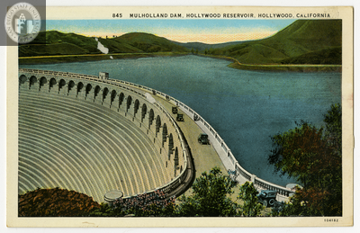 Mulholland Dam, Hollywood reservoir, 1925