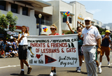 Palm Springs/Idyllwild PFLG banner in San Diego Pride parade, 1994