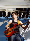 Bass guitar player at Pride Festival, 2002