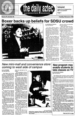 The Daily Aztec: Tuesday 02/09/1993