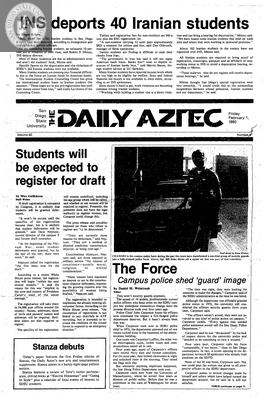 The Daily Aztec: Friday 02/01/1980