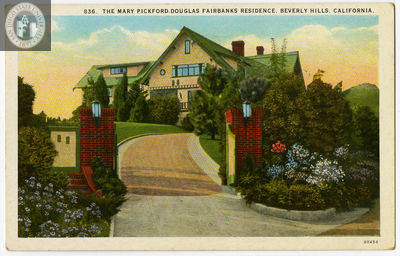Mary Pickford Douglas Fairbanks Residence, 1922