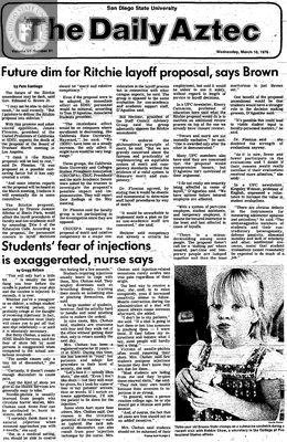 The Daily Aztec: Wednesday 03/10/1976