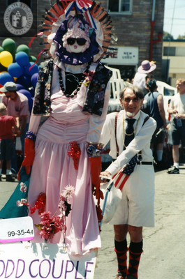 Marcher in Pride parade, the "Odd Couple," 1999