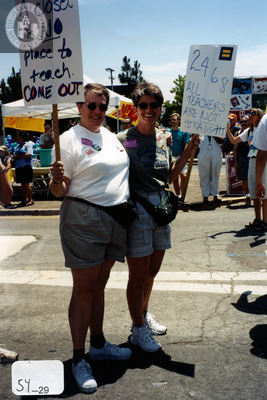 Teachers at Pride parade, 2000