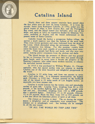 Catalina Island history, 1929