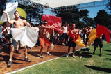 Dancers with flags at Pride Festival, 1999