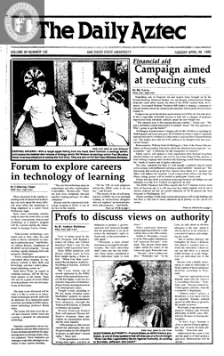 The Daily Aztec: Tuesday 04/29/1986