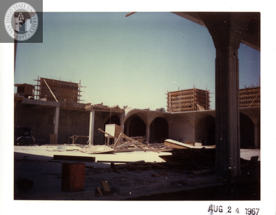 Multipurpose room, Aztec Center construction, 1967