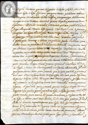 Urrutia de Vergara Papers, back of page 26, folder 12, volume 2, 1641