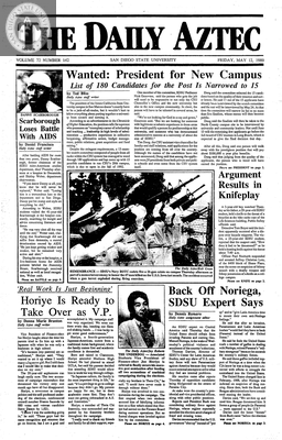 The Daily Aztec: Friday 05/12/1989