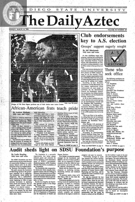 The Daily Aztec: Monday 03/19/1990
