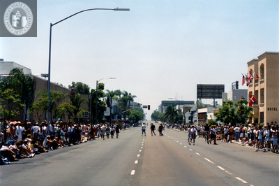 Audience waiting for Pride parade, 1992