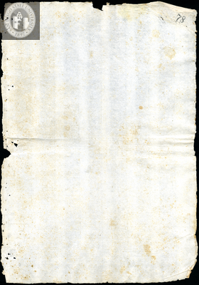 Urrutia de Vergara Papers, page 78, folder 16, volume 2, 1693