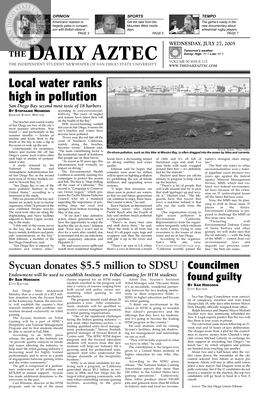 The Daily Aztec: Wednesday 07/27/2005