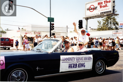 Herb King at San Diego Pride Parade, 1996