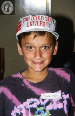 Steven Westcott in San Diego State University hat, 1990