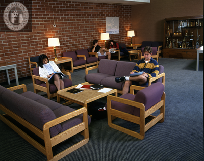 Students in a brick dormitory 