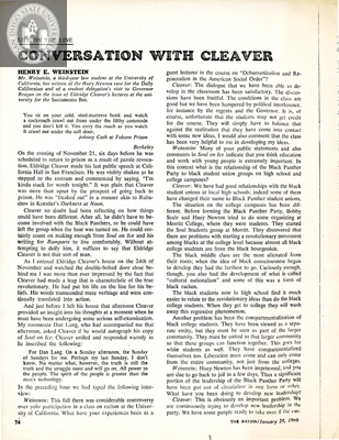Conversation with Cleaver, 1969
