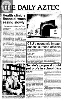 The Daily Aztec: Wednesday 02/22/1984