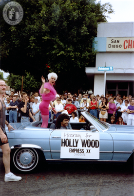 Holly Wood Empress XX candidate in Pride parade, 1991